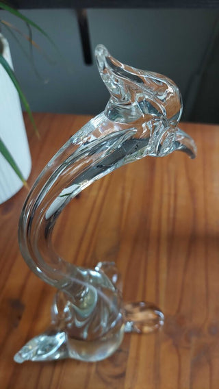 Mid Century Heron Bird Sculpture by Murano Italy