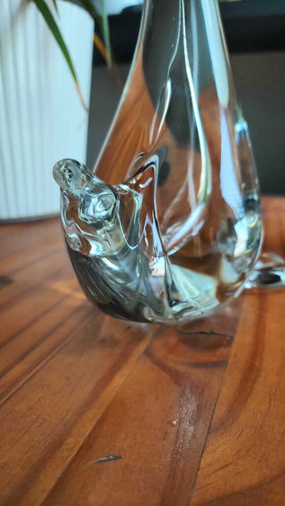 Mid Century Heron Bird Sculpture by Murano Italy