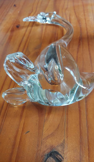 Mid Century Heron Bird Sculpture by Murano Italy
