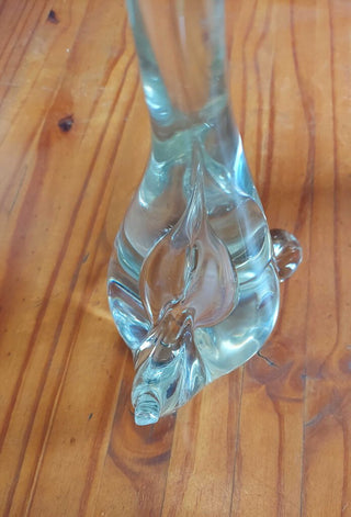 Mid Century Heron Bird Sculpture by Murano Italy