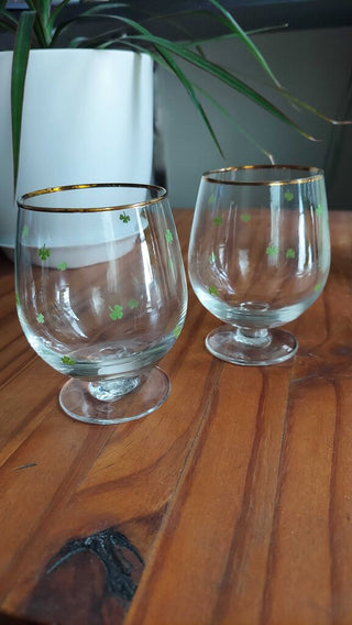 (2) 1920s Hand-Blown Crystal Irish Whiskey Snifter Set FIRM