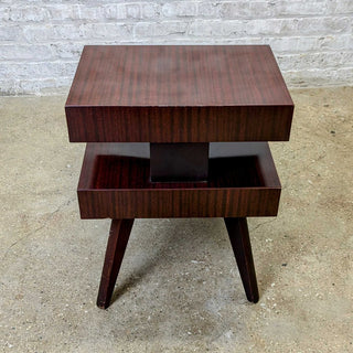 MCM End Table Two Tier Laminate Step