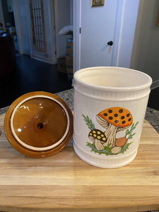 1982 Merry Mushroom Ceramic Cannister