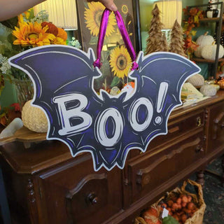 Boo! Bat Halloween Door Hanger