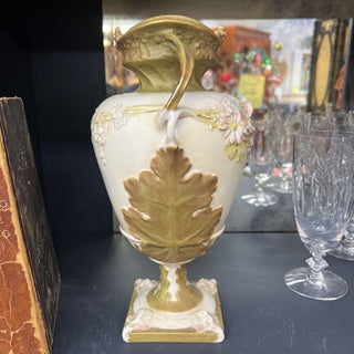 Royal Dux Art Nouveau Grape Leaf Urn Vase Circa 1900 11"h x 6.5"w