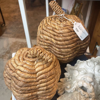 Set of two rattan pumpkins