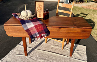 FIRM - Drop Leaf Table AND 4 Ladderback Chairs