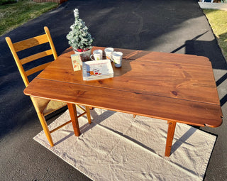 FIRM - Drop Leaf Table AND 4 Ladderback Chairs