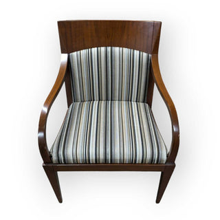 Wood Arm Chair with Upholstered Set and Back