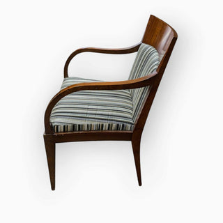 Wood Arm Chair with Upholstered Set and Back