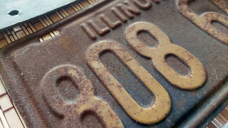 1939 License Plate - Illinois Metal Vehicle Plate