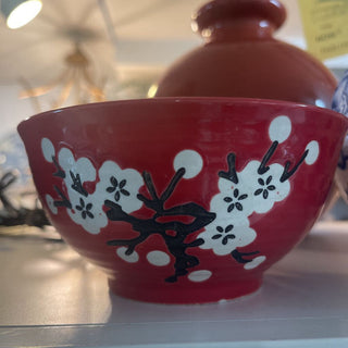 Vintage red Asian bowl