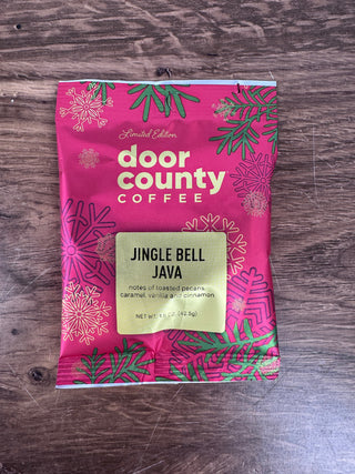 Jingle Bell Java Holiday Flavored Coffee – 1.5 oz Full Pot Bag | Door County Coffee