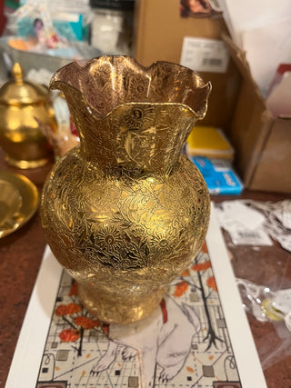 PKG Glastonbury Lotus 22K G "Daisy" Vase