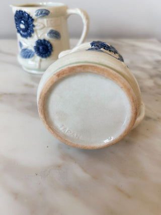Set of 2 Ceramic Floral Measuring Cups - 1 Cup & 1/2 Cup