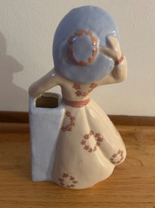 Vintage Weil Ware California Pottery Figurine Plantar Vase