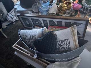 DRINK Metal & Wood Sign-New