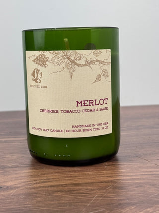 Merlot Candle in Wine Bottle - 8 oz