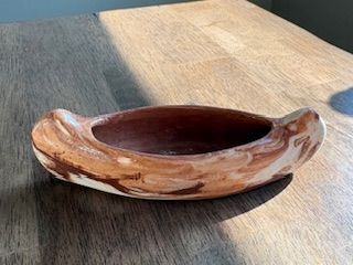 Homemade Pottery Canoe