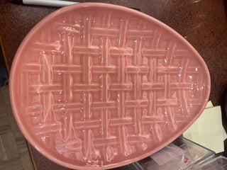 Fiesta Basketweave Easter Egg Dish Peach