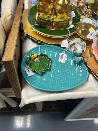 Fiesta Basketweave Easter Egg Dish Turq.