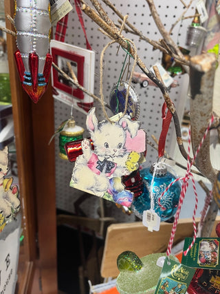 VTG Wood Kitschy Spring/Easter Ornaments