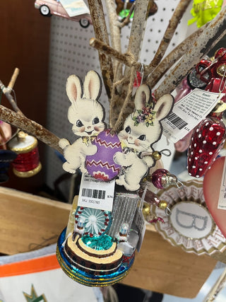 VTG Wood Kitschy Spring/Easter Ornaments