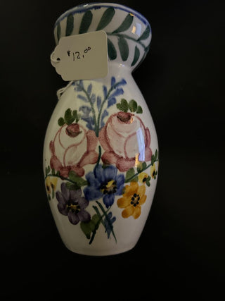 Floral Hand Painted Vase 6"