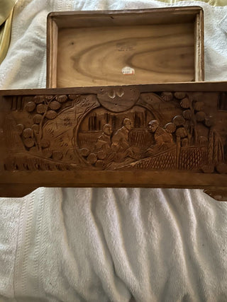 Hand Carved Camphor Jewely Chest