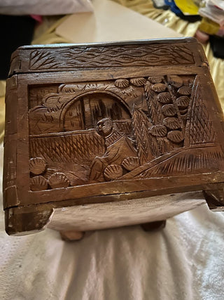 Hand Carved Camphor Jewely Chest