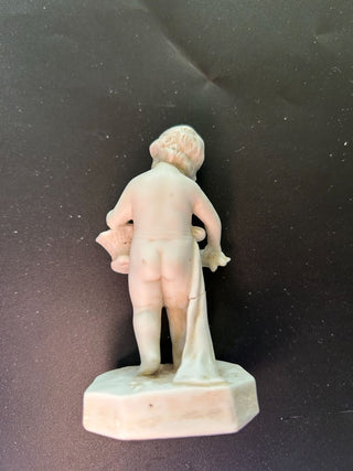 Bisque Boy Holding Fruit Basket 3.25"