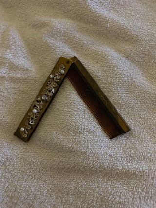 Folding Pocket Comb 4" Brass