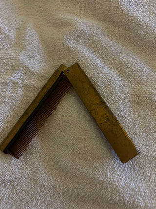 Folding Pocket Comb 4" Brass