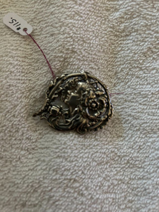 Art Nouveau  Sterling Pin 1.5"