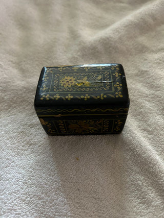 Trinket Box Folk Art Hand Painted