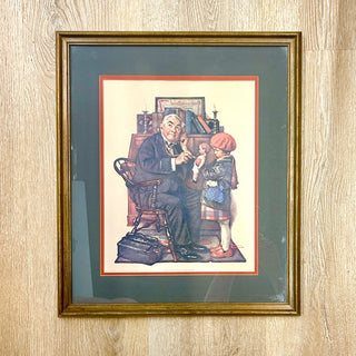 Framed Norman Rockwell "The Dr. and the Doll", 18Wx1Dx21H