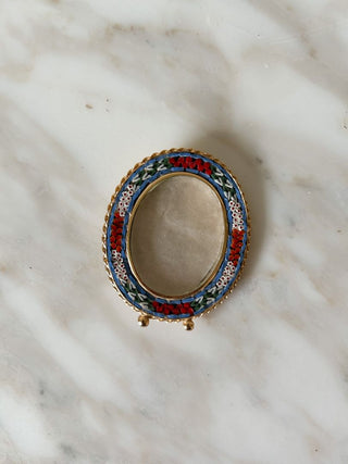 Italian Micro Mosaic Oval Picture Frame