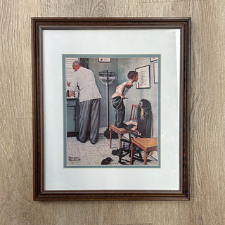 Framed Norman Rockwell "Before the Shot" 14Wx1Dx15H