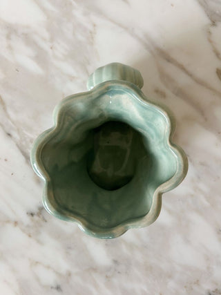 Mint Green Cornucopia Planter