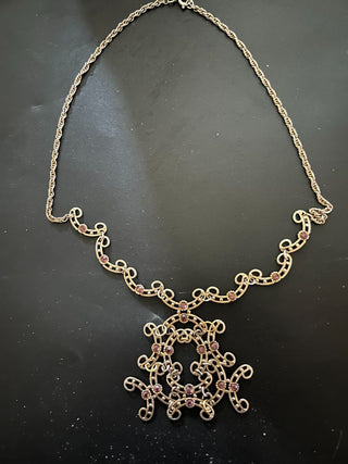 Necklace, Artisan Bib Victorian Gold