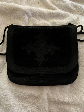 Black Velvet Bag Embroidered
