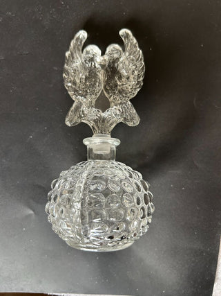 Clear Cut Glass Perfume Bottle