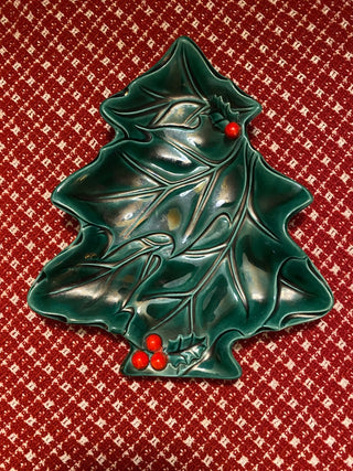 Vtg Lefton Christmas Tree Candy Dish-1950-ty