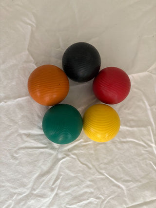 vintage croquet balls (set of 5)
