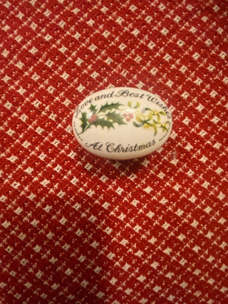 Love and Best Wishes at Christmas Trinket Box-Crown Staffordshire England