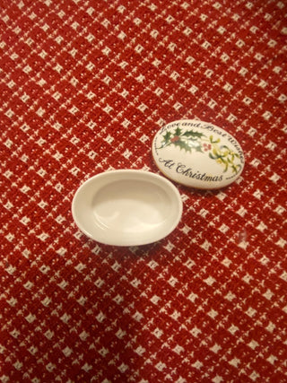 Love and Best Wishes at Christmas Trinket Box-Crown Staffordshire England