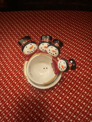 Snowman Ceramic Measuring Cups-from St Nicholas Square (Set of 4)