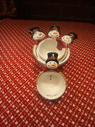 Snowman Ceramic Measuring Cups-from St Nicholas Square (Set of 4)