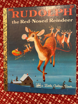 Vtg Rudolph the Red Nosed Reindeer Little Golden Book-Pictures by Richard Scarry-1978