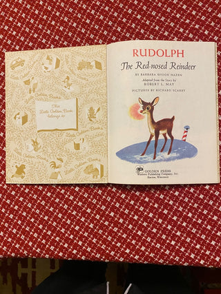 Vtg Rudolph the Red Nosed Reindeer Little Golden Book-Pictures by Richard Scarry-1978